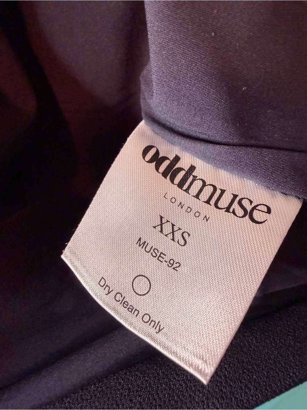 ODD MUSE The Ultimate Muse Collared Mini Dress Navy Blue Size XXS - Picture 7 of 8